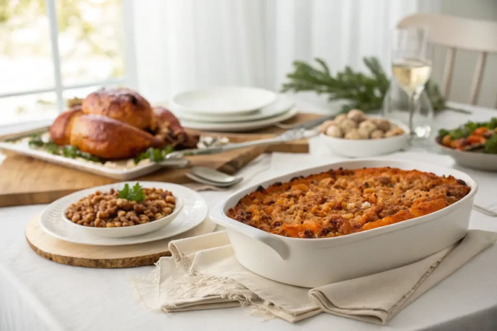 Ruth Chris sweet potato casserole served warm